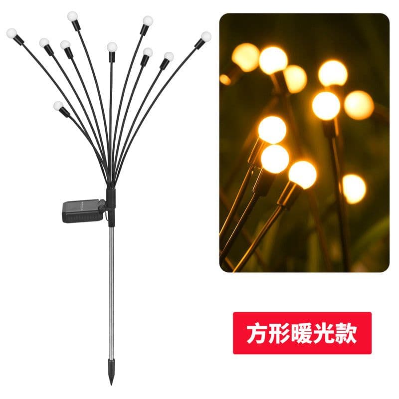 image-Cross-border solar lawn lamp garden lamp LED wind-driven firefly ground plug lamp garden decoration festival lamp dynamic