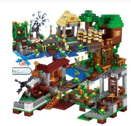 image-Lego-Compatible Minecraft Building Blocks Set - Cave & Tree House