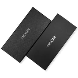 image-MEGIR Black Flat Watch Box - Steel Belt Packaging