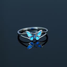 image-Nooxian Stainless Steel Ring - Blue Pentagram Size 8