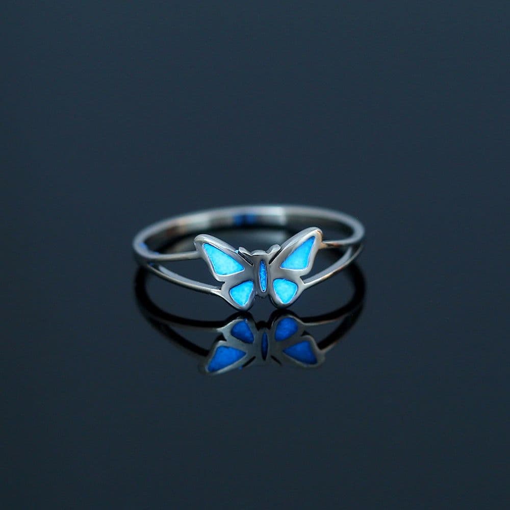 image-Nooxian Stainless Steel Ring - Blue Pentagram Size 8