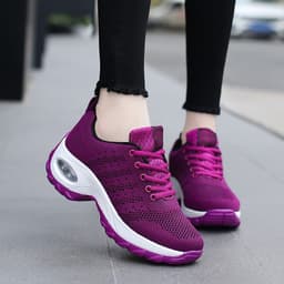 image-Women's Air Cushion Casual Shoes - Mesh Grey Size 41