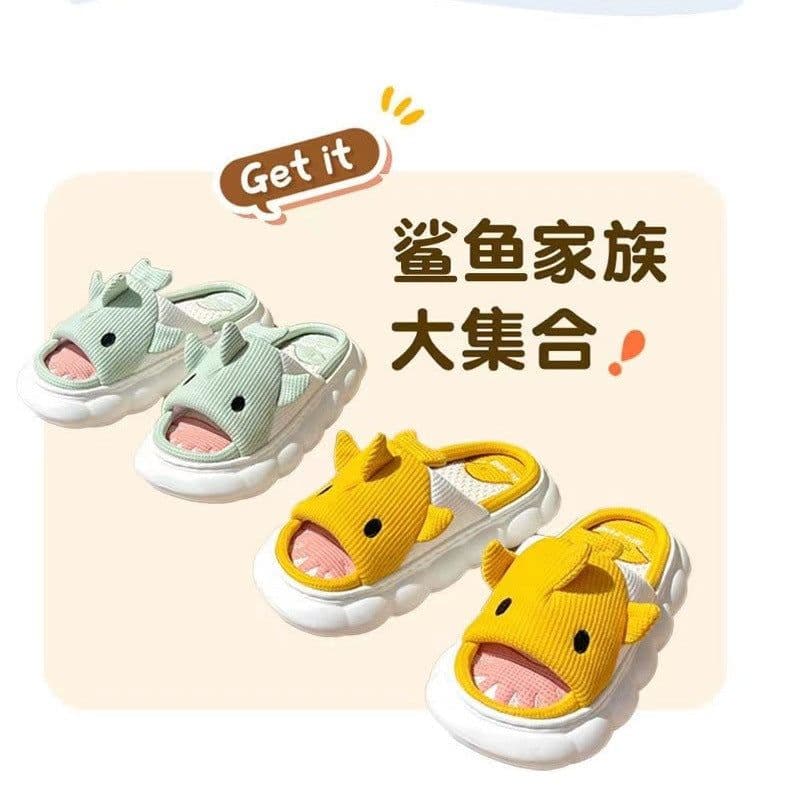 image-Xiaosha Thick-Soled Cotton Linen Slippers - Grey Size 44-45