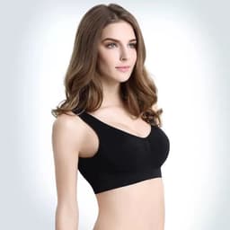 image-Seamless Sports Bra - Large Size Yoga Comfort