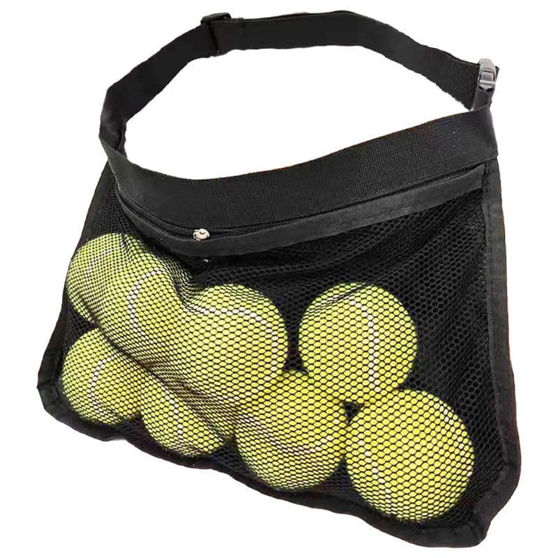 image-Cross-border portable pickleball tennis ball collection bag training sports single large-capacity outdoor waist bag