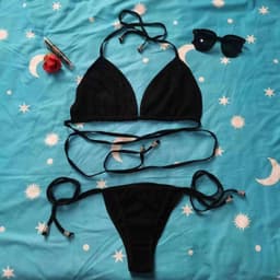 image-Women's Strappy Bikini Swimsuit - Spandex