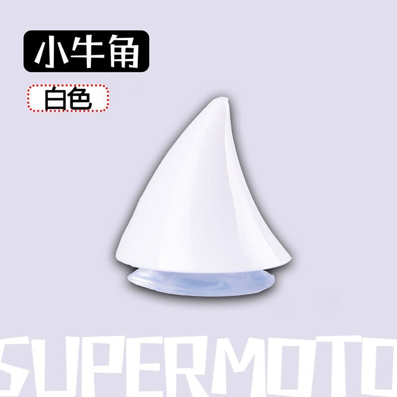 image-Electric vehicle helmet decoration big and small horns motorcycle helmet devil sucker horns universal wings creative personality