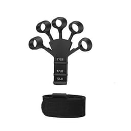 image-Silicone Wrist Tensioner, 5-Finger Exercise Trainer, Silica Gel, Black & Gray