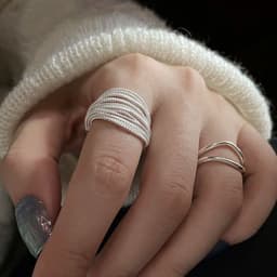 image-Niche Layered Ring - Adjustable Copper Fashion Jewelry