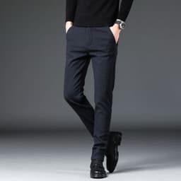 image-Sanded casual pants men 9038 men's trendy and fashionable versatile sports pants loose straight slim casual pants