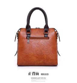 image-European and American retro cross-border wholesale women's bags 2023 new mother-in-law bag oily leather shoulder four-piece set women's handbag