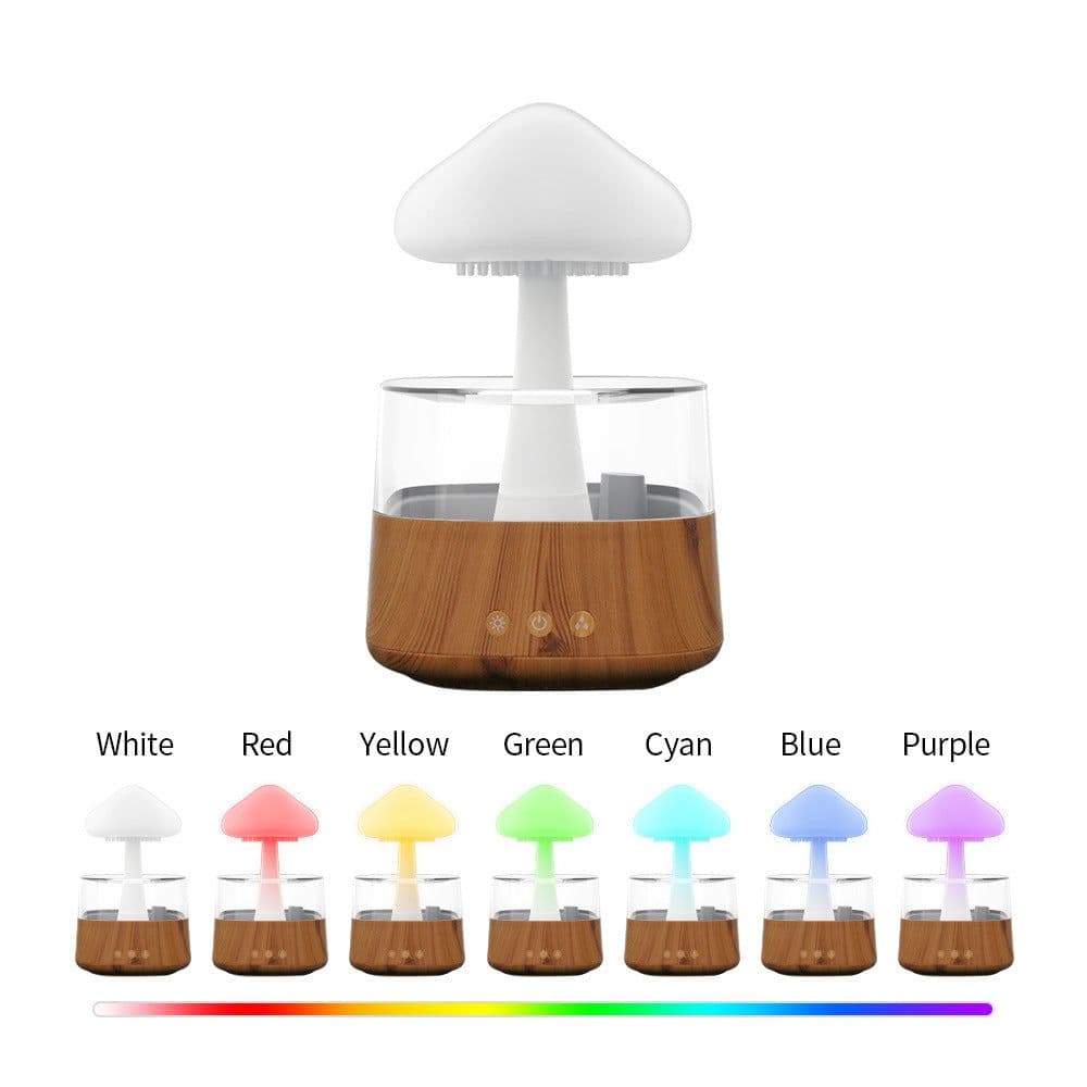 image-Siweiyi Ultrasonic Humidifier - Wood Grain 300ML