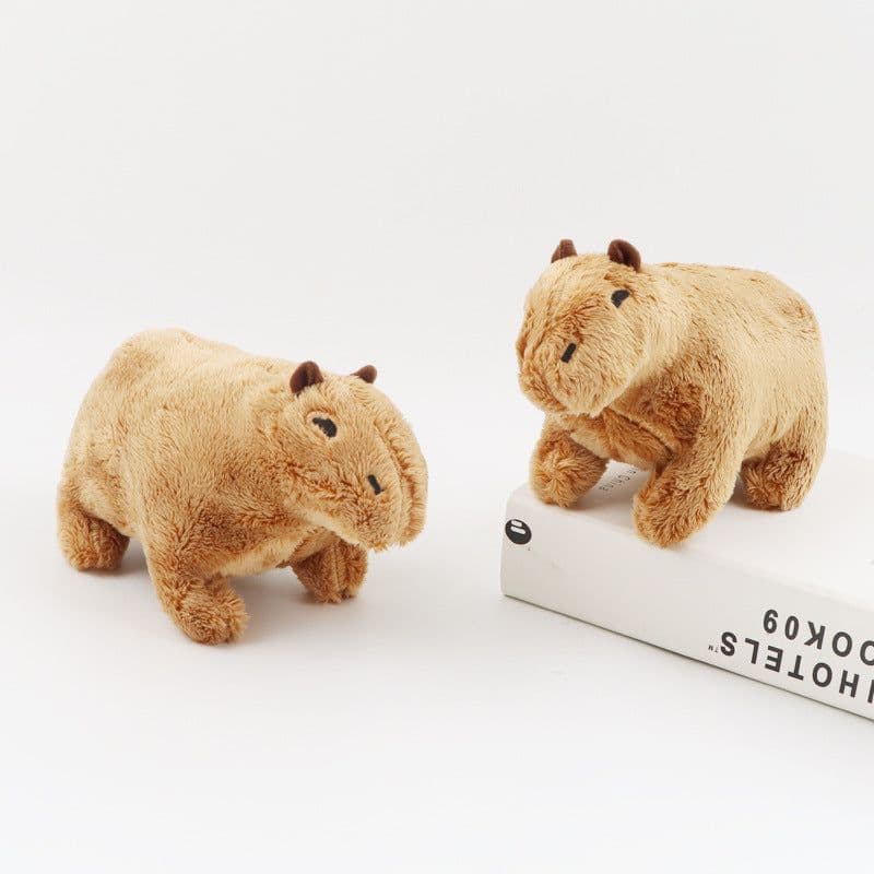 image-Capybara Plush Toy - Brown 18cm Short Plush