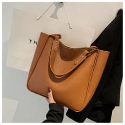 image-Korean Tote Bag - Large Capacity Retro Women's Shoulder Bag