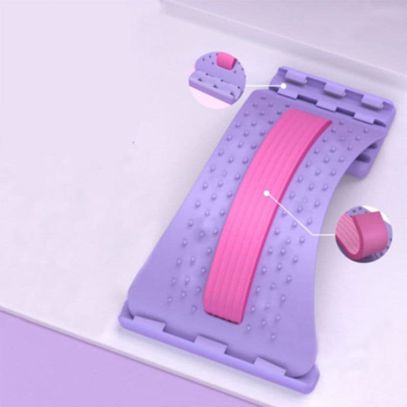 image-Yoga Stretch Belt - Lumbar Spine Relief, Purple, PP Material