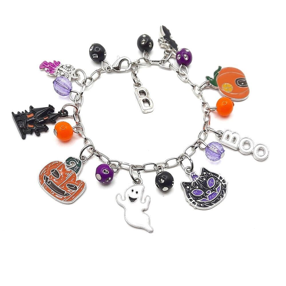 image-Bosu Halloween Bracelet - Pumpkin Spider Bat Ghost