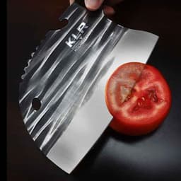 image-Kitchen Knife - Forged Chef's Chopping Knife Black Steel