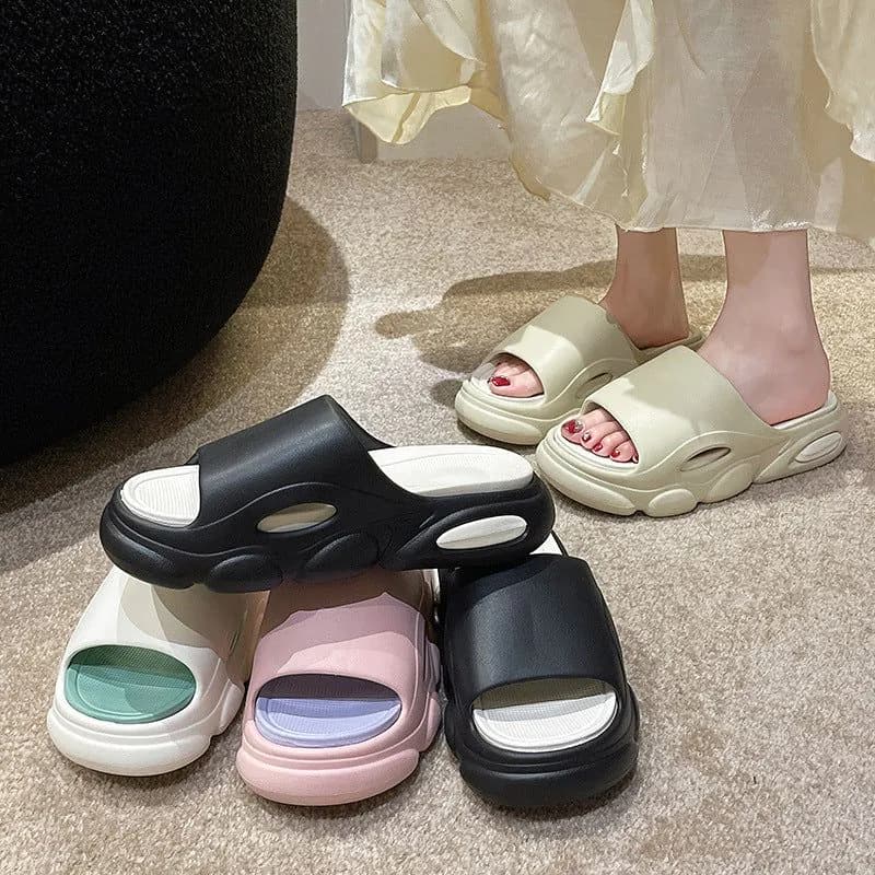 image-High-heeled couple sandals and slippers for women summer outdoor casual sports fashion internet celebrity comfortable soft bottom thick bottom beach