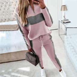 image-2022 spring and autumn new cross-border European and American popular women's gray splicing suit