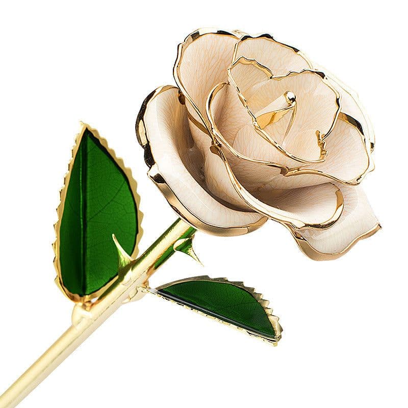 image-Cross-border export 24K gold-plated rose paint flower with gift box Valentine's Day gift factory wholesale