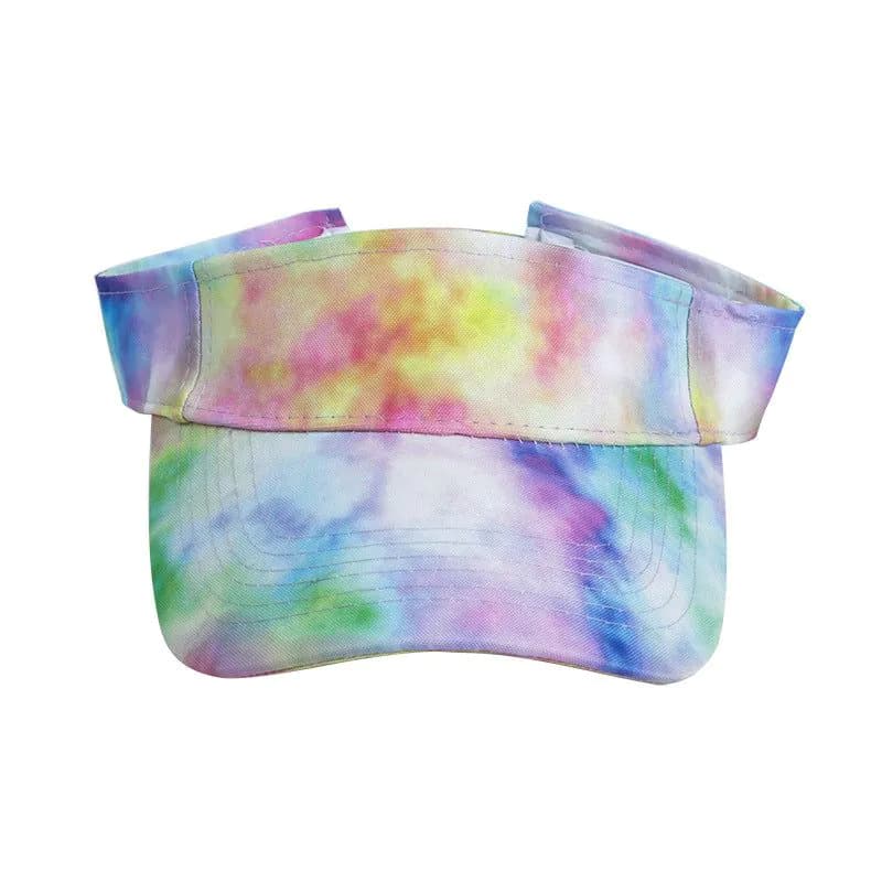 image-Hat female net red ins spring and summer tie-dye empty top peaked cap Korean version of trendy people outdoor sports baseball cap sun visor