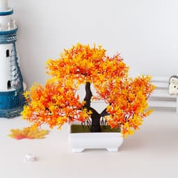 image-Small Green Pine Simulation Plant Ornament Bonsai - Plastic Decor