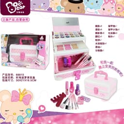 image-Kids Makeup Toy Suitcase - Princess Makeup Set for Girls 7-14 Years Old - Birthday Gift