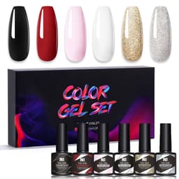 image-Nee Jolie UV Gel Nail Polish Set - 6 Colors 8.5ml