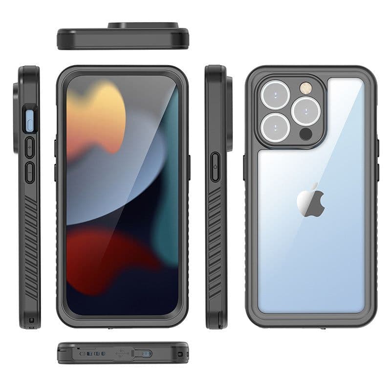 image-Red pepper waterproof case is suitable for Apple 15pro mobile phone case to enhance anti-fall and waterproof sports protection mobile phone case