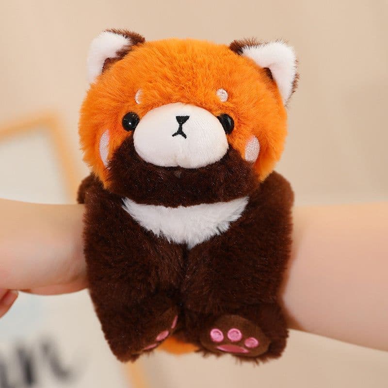 image-Zoo Red Panda Plush Toy - Animal Bracelet Slap Ruler Gift for Kids