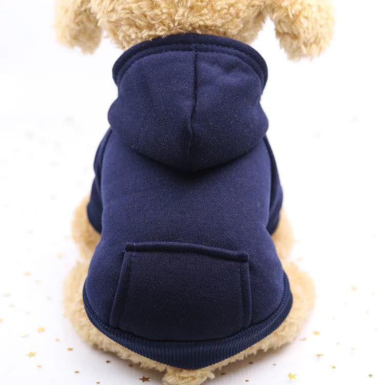 image-Pet Hoodie Sweater - Gray Denim Pocket for Dogs & Cats