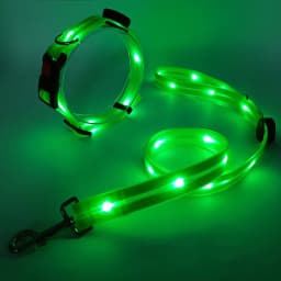 image-LED Pet Collar USB Charging - Nylon Black