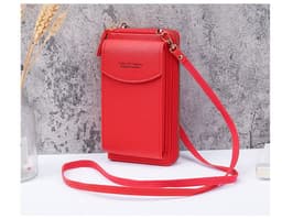 image-Large-Capacity Crossbody Phone Bag - Light Blue Zipper Wallet 2021