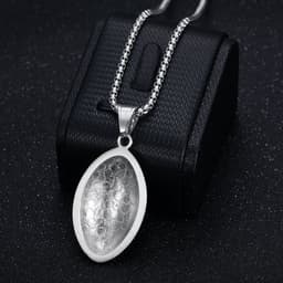 image-Hip Hop Titanium Steel Football Pendant Necklace - Gold Plated