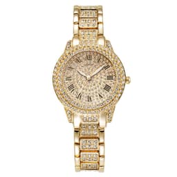 image-Roman Steel Belt Watch Full Diamonds Starry Quartz Hip-Hop Style (64 characters)