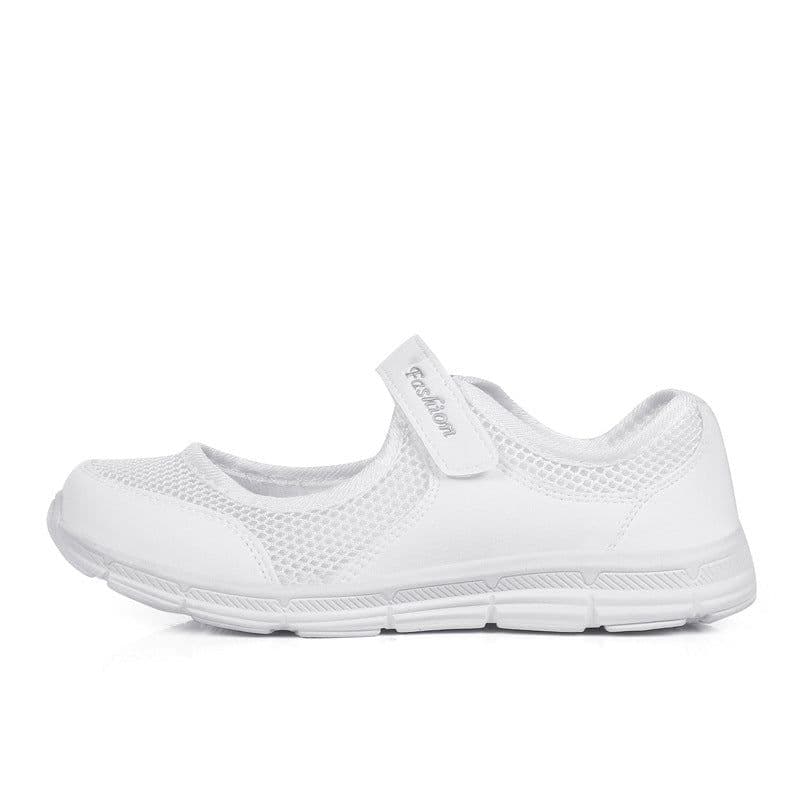 image-Women's Mesh Walking Shoes - Flat Breathable Dance Shoes