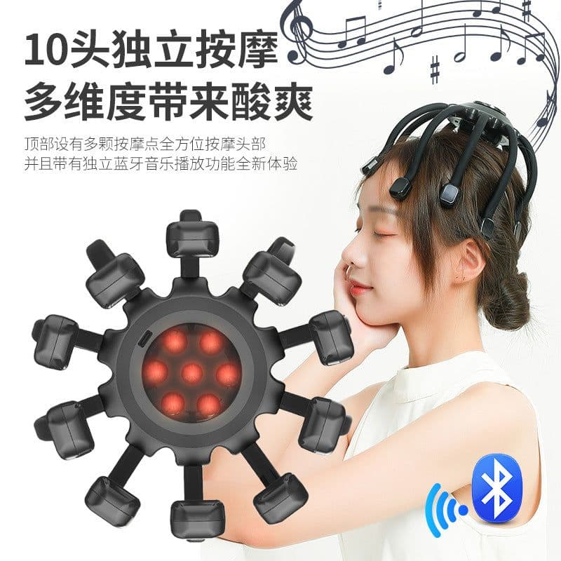 image-Scalp Massager - Bluetooth 8-Claw Electric Head Massage