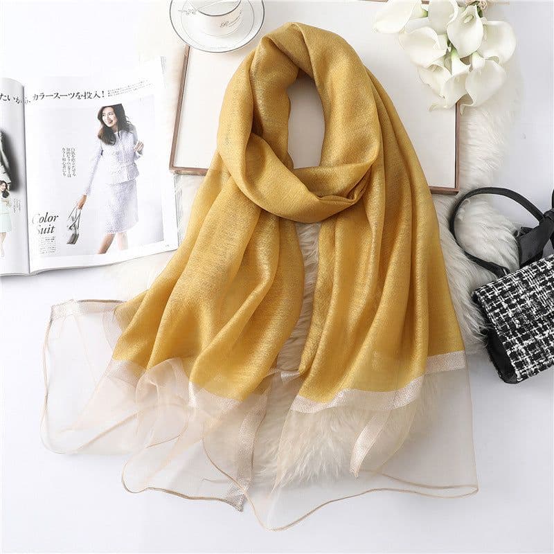 image-Polyester Long Scarf - Light Grey 90x200cm