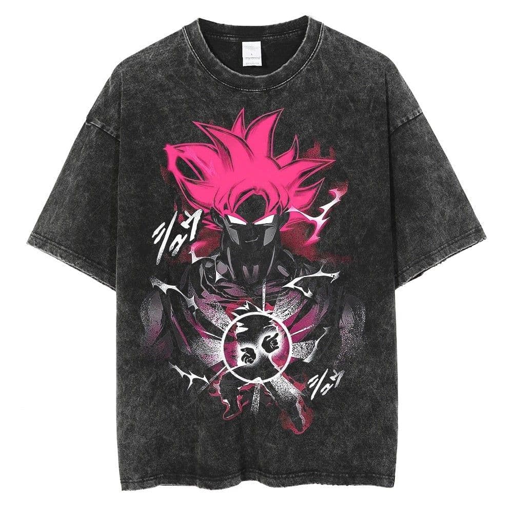 image-Black Cartoon T-Shirt, Breathable, XXXL, Loose Fit, Men's