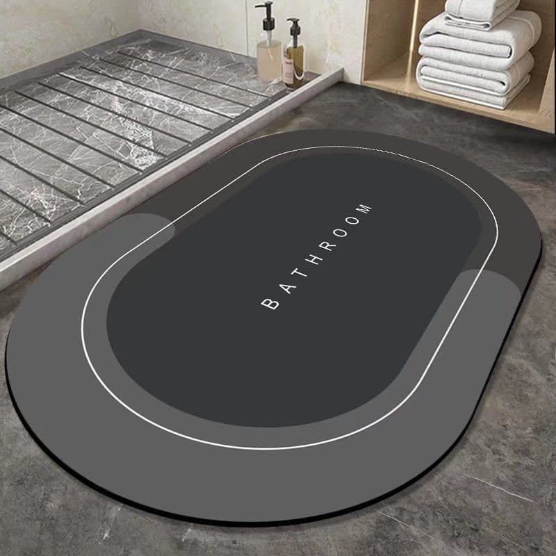image-Shenghui Diatom Mud Bath Mat - Army-Black, Quick Dry, Easy Care