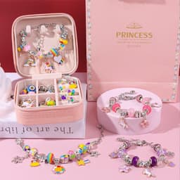 image-Kids Beaded Bracelet Set - DIY Jewelry Gift Ages 6-12