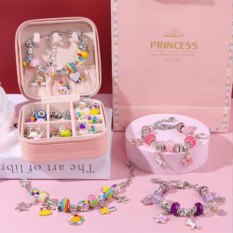 image-Kids Beaded Bracelet Set - DIY Jewelry Gift Ages 6-12