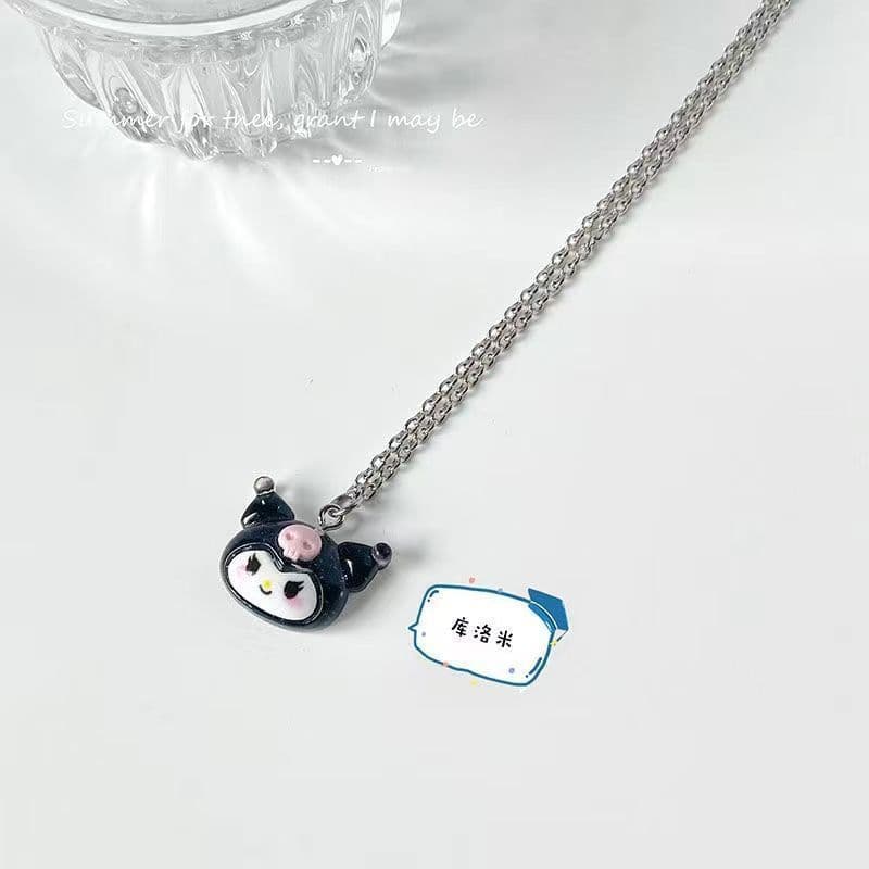 image-Original Japanese cute Sanrio couple necklace thin flashing cinnamon dog Pacha dog pendant boudoir honey necklace