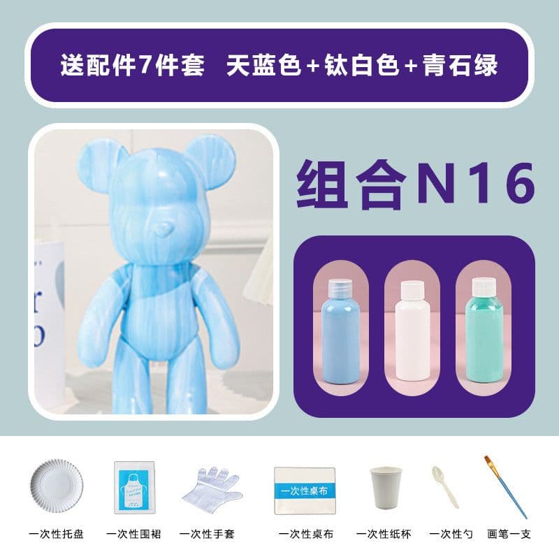 image-Fluid Bear DIY Paint Set - 6 Colors 60ml