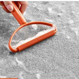 image-Orange Dual-Sided Hair Roller - Pet Clothes Scraper, Portable