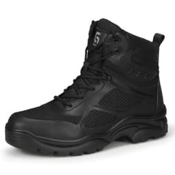 image-Safety Work Shoes Men High-Top Steel Toe Anti-Smash