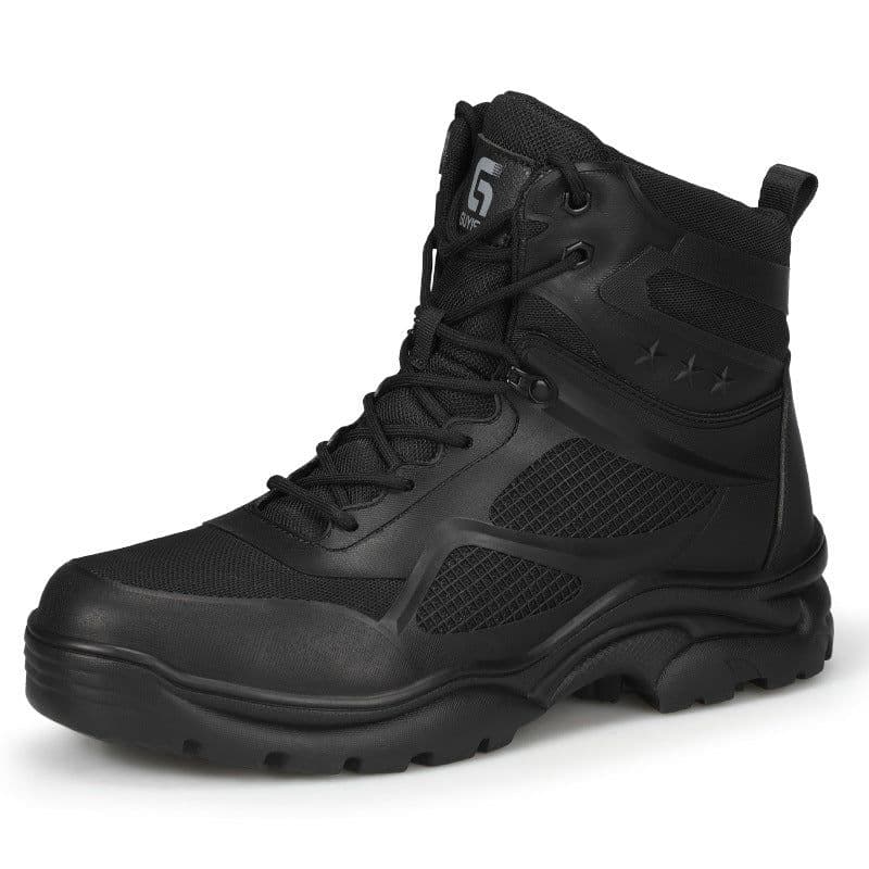 image-Safety Work Shoes Men High-Top Steel Toe Anti-Smash