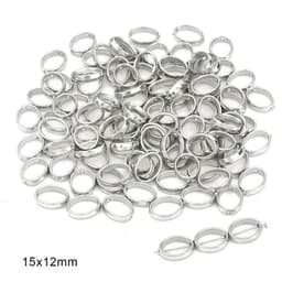 image-DIY Plastic Resin Heart Shape Beads - 25pcs Gold/White/K Set