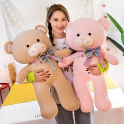 image-Creative Pink Big Bear Plush Toy Doll - Valentine's Gift