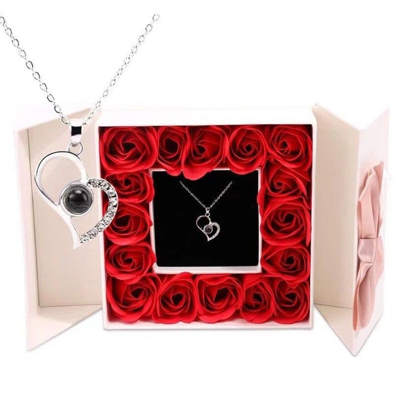 image-BF Heart Pendant Necklace - Rose Gold I Love You
